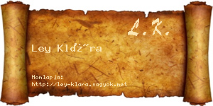 Ley Klára névjegykártya