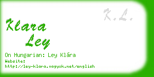 klara ley business card